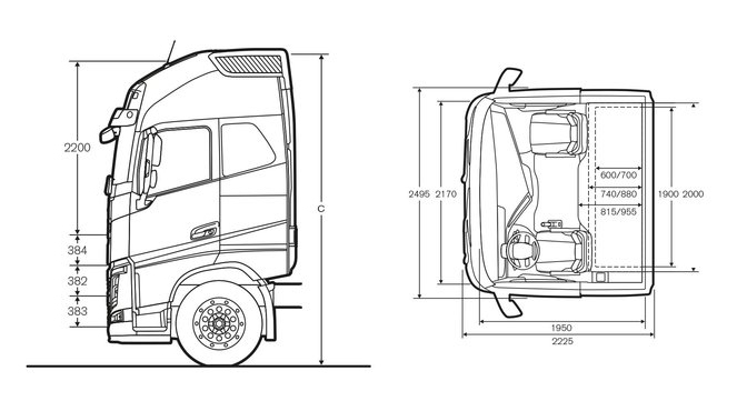 Чертеж volvo fm