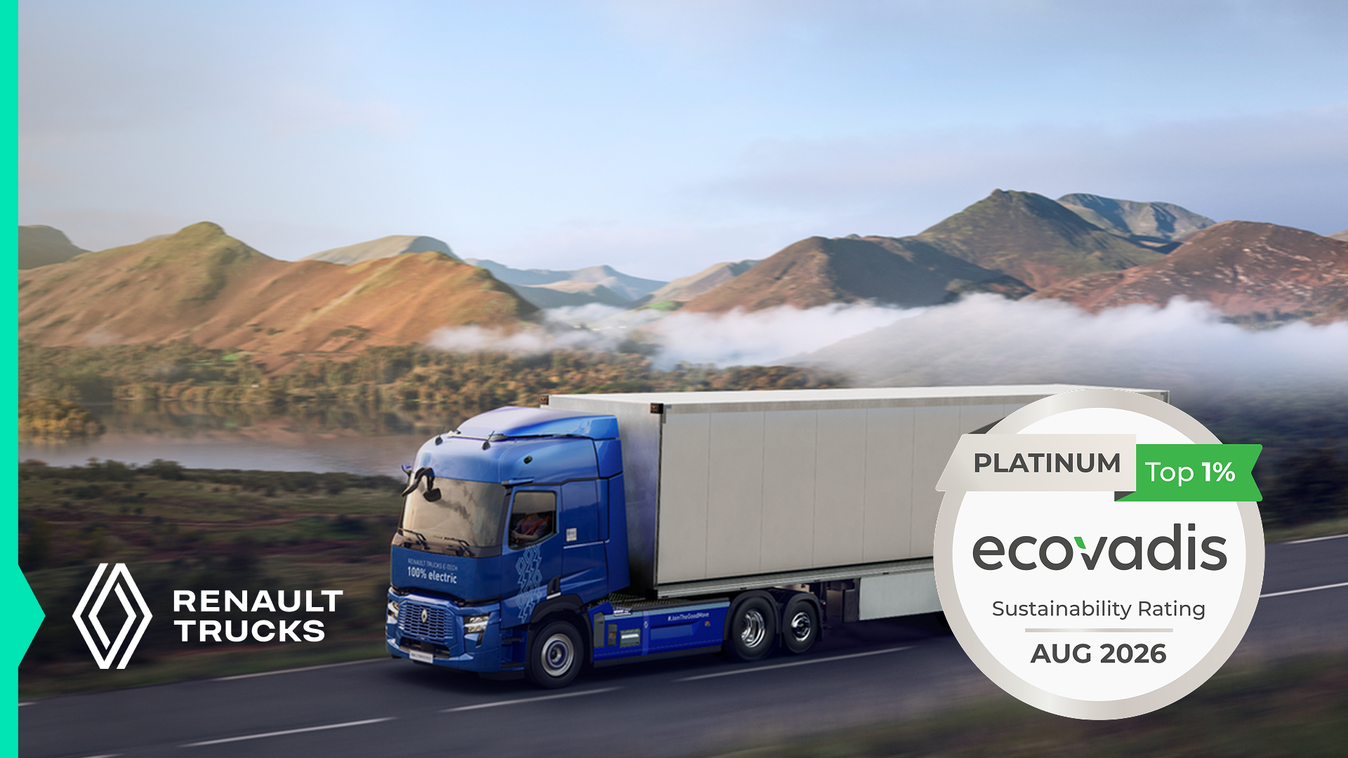 MVO: Renault Trucks behaalt EcoVadis Platinum en behoort tot de top 1% van beoordeelde bedrijven